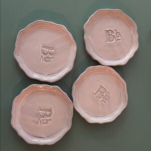 Anthropologie Light Gray Ceramic Coasters